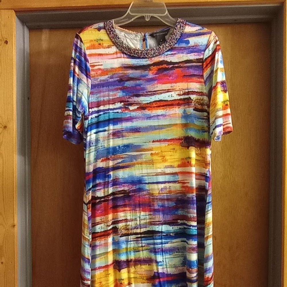 Multicolor Midi Dress by Investments.  Size M.